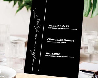 Acrylic Wedding Dessert Bar Sign: Elegant Dessert Menu