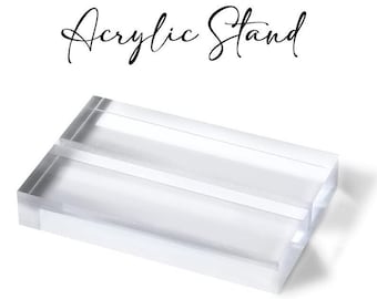Elegant Acrylic Sign Block: Clear Stand for Wedding Table Numbers, Event Displays & Place Cards