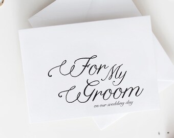 To My Groom Our Wedding Day Card-Groom Wedding Day Card -Letterpress Wedding Card -Card For Groom Wedding Day-To My Groom On Our Wedding Day