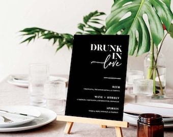 Drunk In Love Sign - Acrylic Wedding Sign - Signature Drink Sign - Wedding Drink Sign - Wedding Signage - Wedding Acrylic Sign