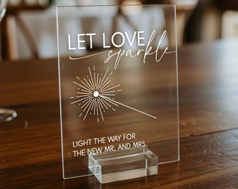 Sparklers Wedding Sign:  Sparkler Send Off Decor