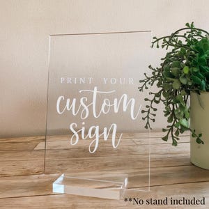 Custom Acrylic Sign: Personalized Clear Plaque for Events & Business