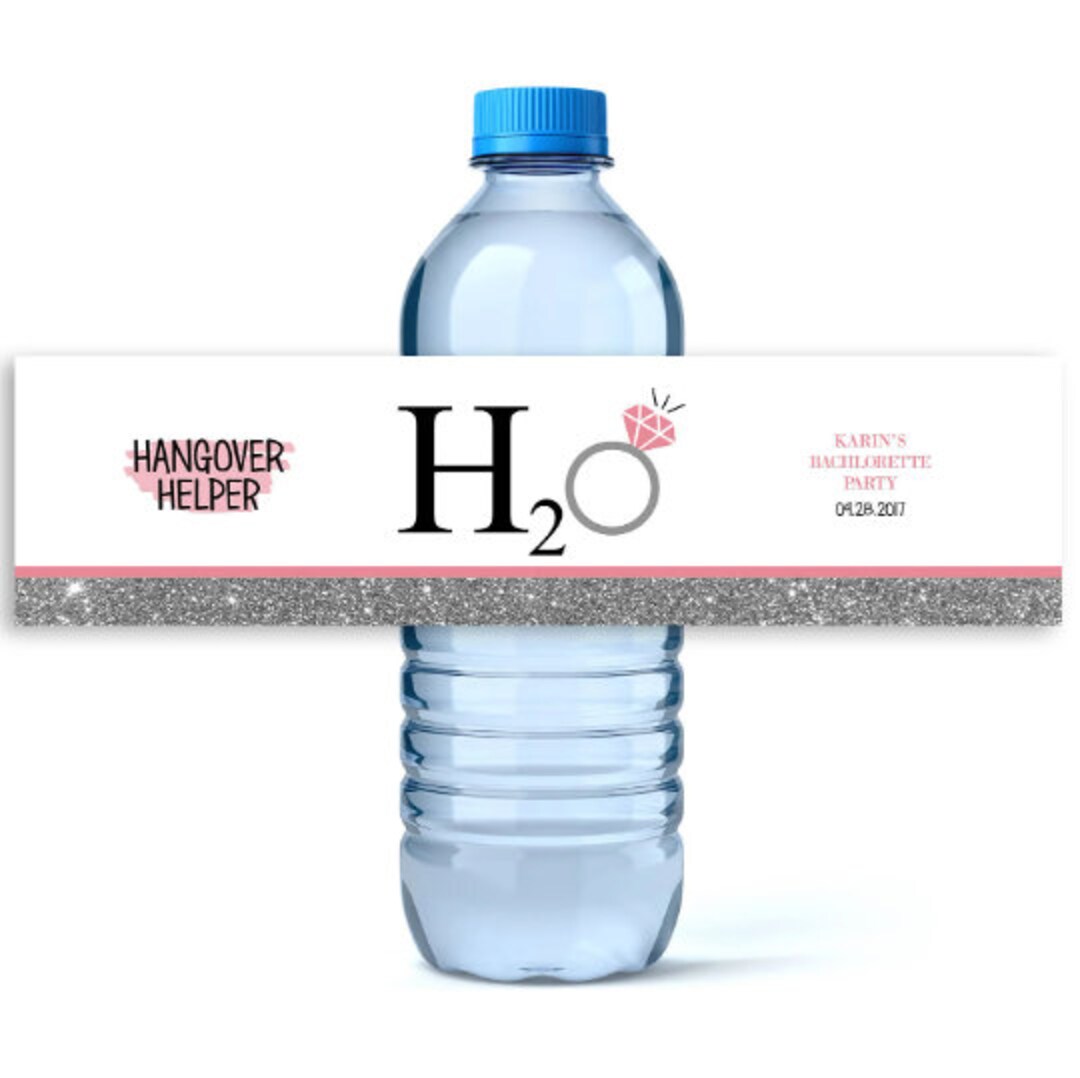 Bachelorette Party Water Bottle Label - Wedding Water Label - Hen Party ...