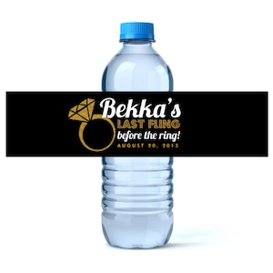 Personalized Bachelorette Party Water Bottle Labels: Waterproof Hen Party Favors