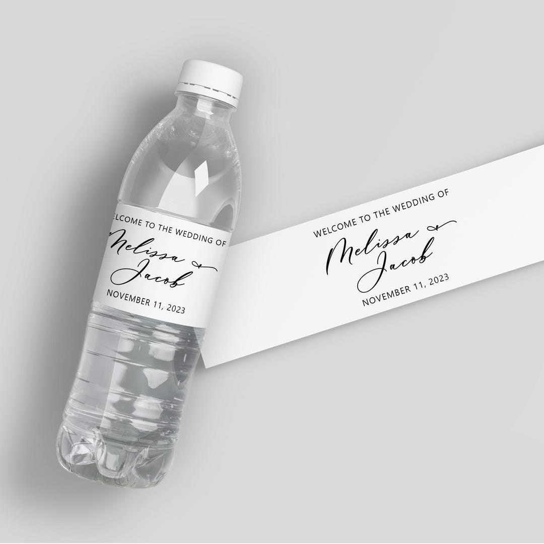 Write Labels Reception Welcome Wedding Water Labels, Printed Personalized Favors, Reception ...