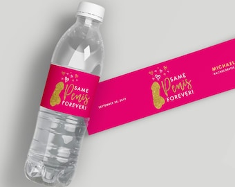 Personalized Bachelorette Party Water Bottle Labels: Hangover Kit Favors