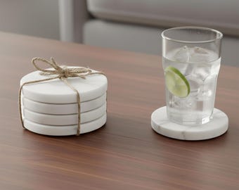 Marble Coasters Elegant, Modern Table Decor, Housewarming Gift