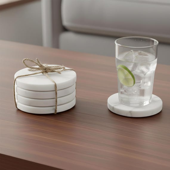 Marble Coasters Elegant, Modern Table Decor, Housewarming Gift
