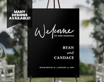 Acrylic Wedding Sign - Wedding Welcome Sign - Welcome to our Wedding Sign