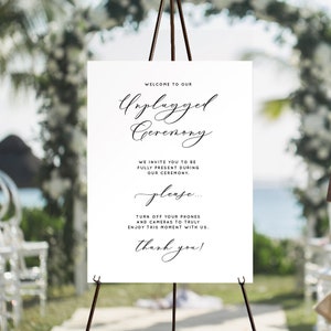 Unplugged Wedding Sign - Acrylic Wedding Sign - Wedding Welcome Sign - Welcome to our Wedding Sign