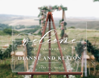 Acrylic Wedding Sign - Wedding Welcome Sign - Welcome to our Wedding Sign