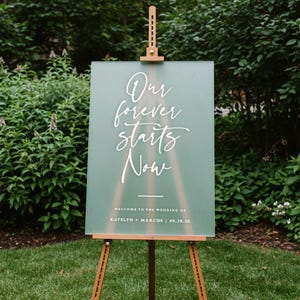 Entrance Wedding Welcome Sign, Personalized Acrylic Modern Signage