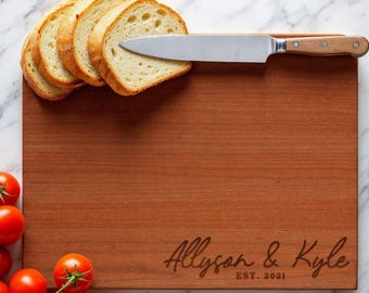 Personalized Cutting Board – Custom Wedding Gift for Couple, Engraved Charcuterie Board, Housewarming Gift, Anniversary Keepsake