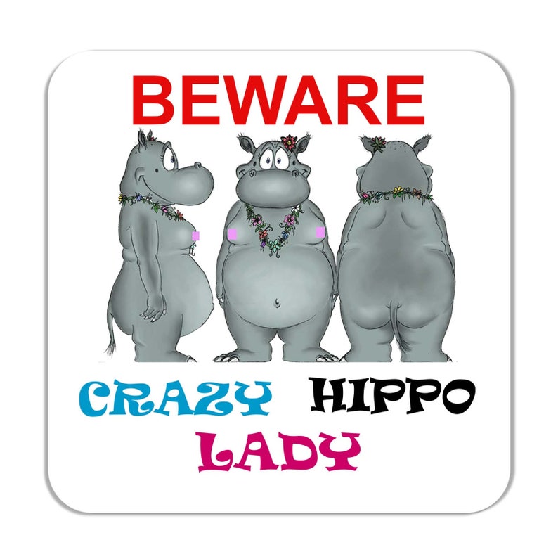 3dRose Gartenflagge Crazy Hippo Lady – 30,5 X 45,7 Cm, Aus Polyester, Einseitig Bedruckt, Für Garten, Terrasse & Wand