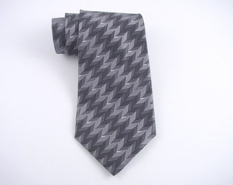 Grey Necktie - Woven Silk Men's Accessory