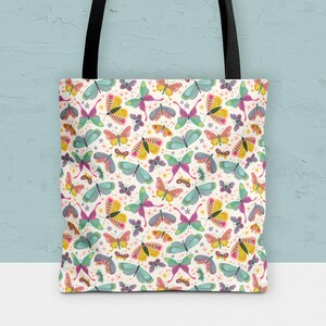 Butterfly Tote Bag, Reusable Eco-Conscious Shopping Bag, Canvas Tote, Shoulder Bag, Birthday Mother's Day Gift for Her, Reusable Gift Bag
