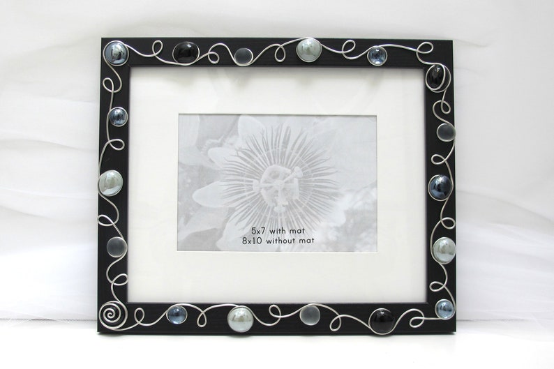 Black Beaded Picture Frame 5x7 / 8x10 Picture Frame 4x6 / Etsy