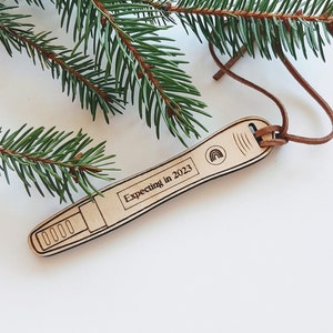 Pregnancy test ornament baby announcement for 2023