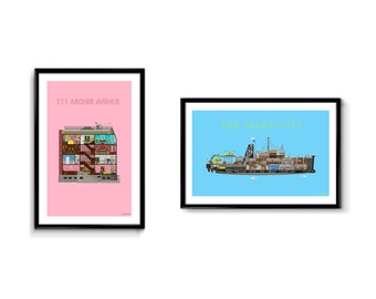 Wes Anderson Poster Pack - 111 Archer Avenue & The Belafonte