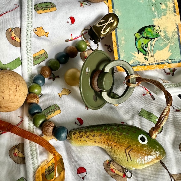 Fishing Lure Pacifier Clip