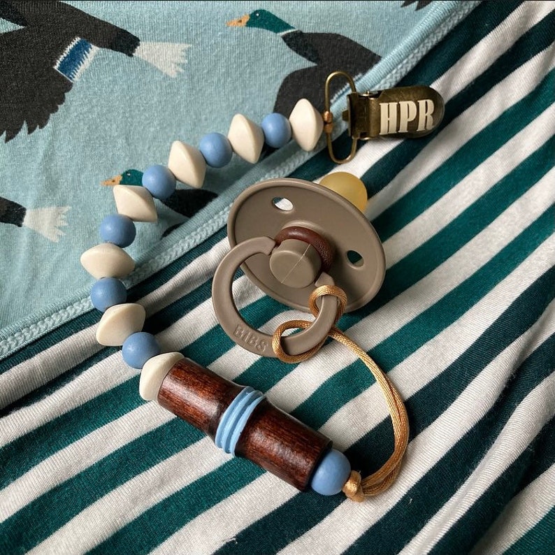 Duck Call Pacifier Clip bicone Beads Etsy