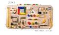 Wooden Busy Board, Montessori Sensory Toy, Fine Motor Skills product logo