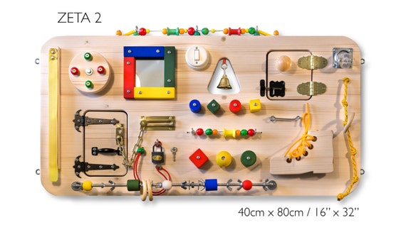 Busy Board, Activity Board, Sensory Board, Montessori Educational Toy,  Wooden Toy, Fine Motor Skills Board for Toddlers & Babies 