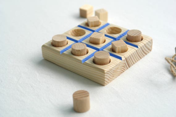 Games Tic Tac Toe Wooden Board Game