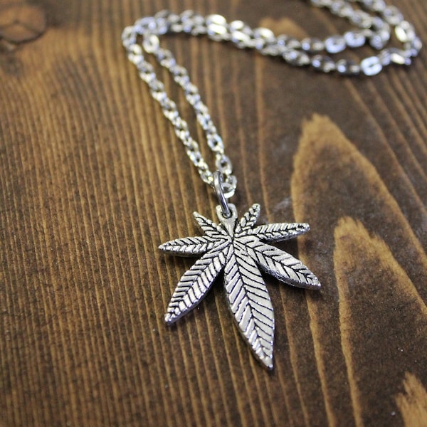 Marijuana necklace, Cannabis keychain, CBD, Pot leaf jewelry, Pot key ring, Hippie jewelry, Boho necklaces, Marijuana leaf - Stoner gift