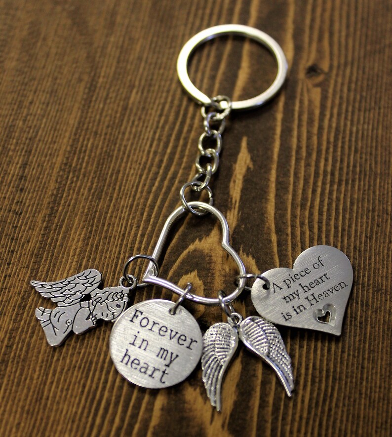 Charm Keychain Memorial Keepsake Personalized Accessories Etsy