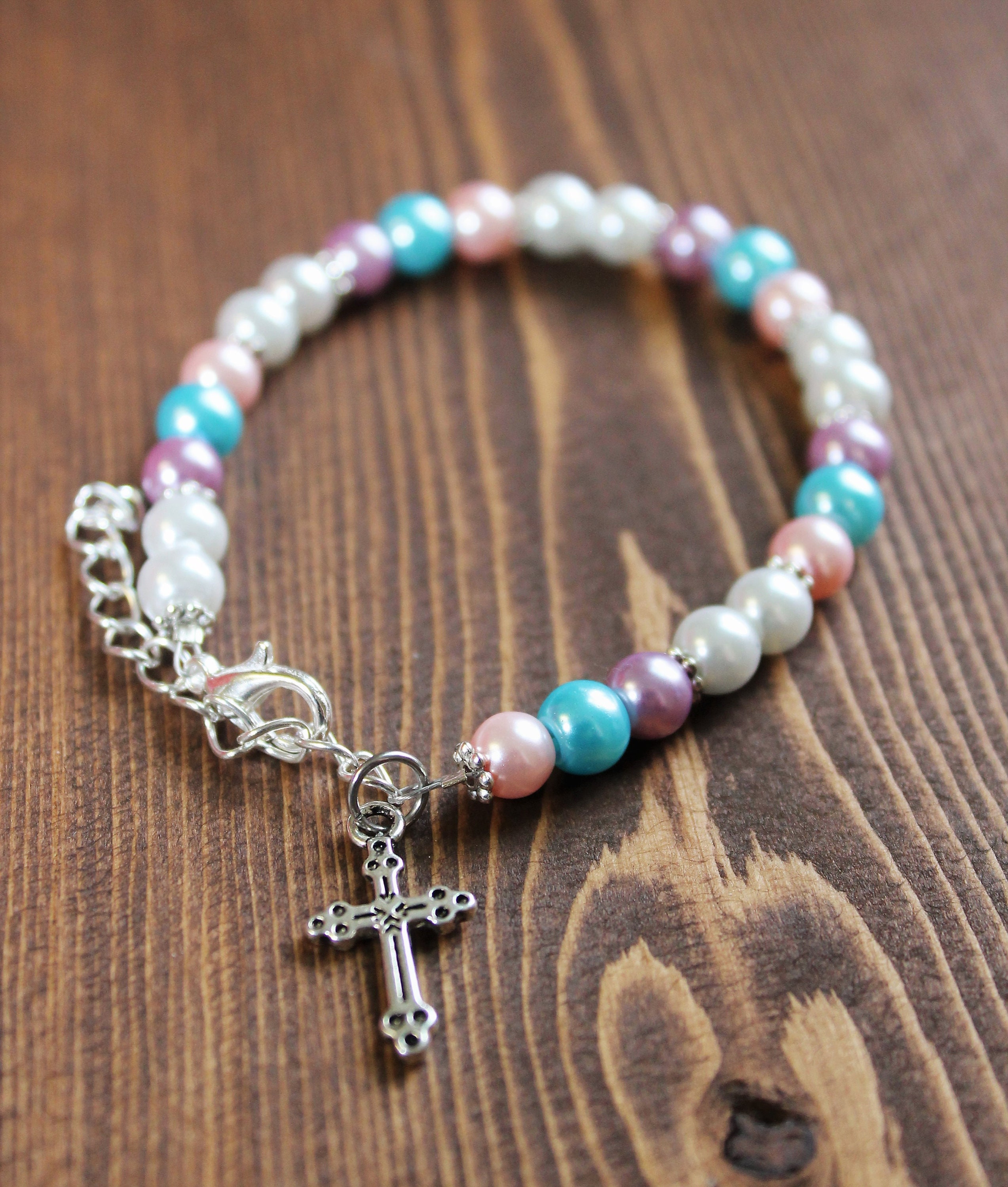 Easter Bunny initial bracelet
