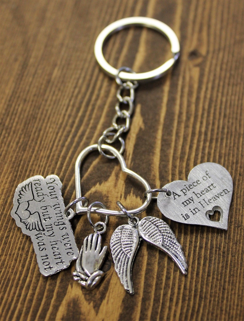 Charm Keychain Memorial Keepsake Personalized Accessories Etsy