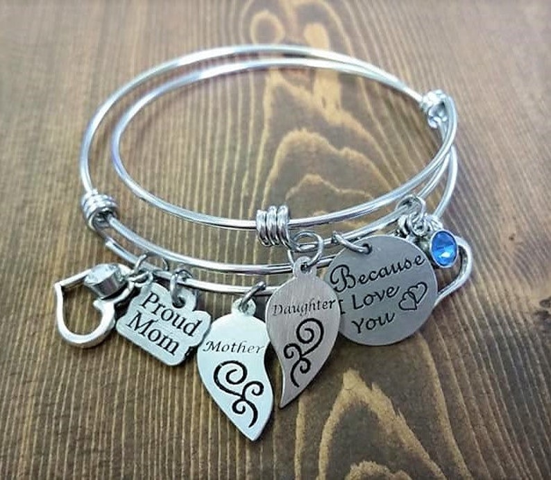 mother daughter birthstone bracelet