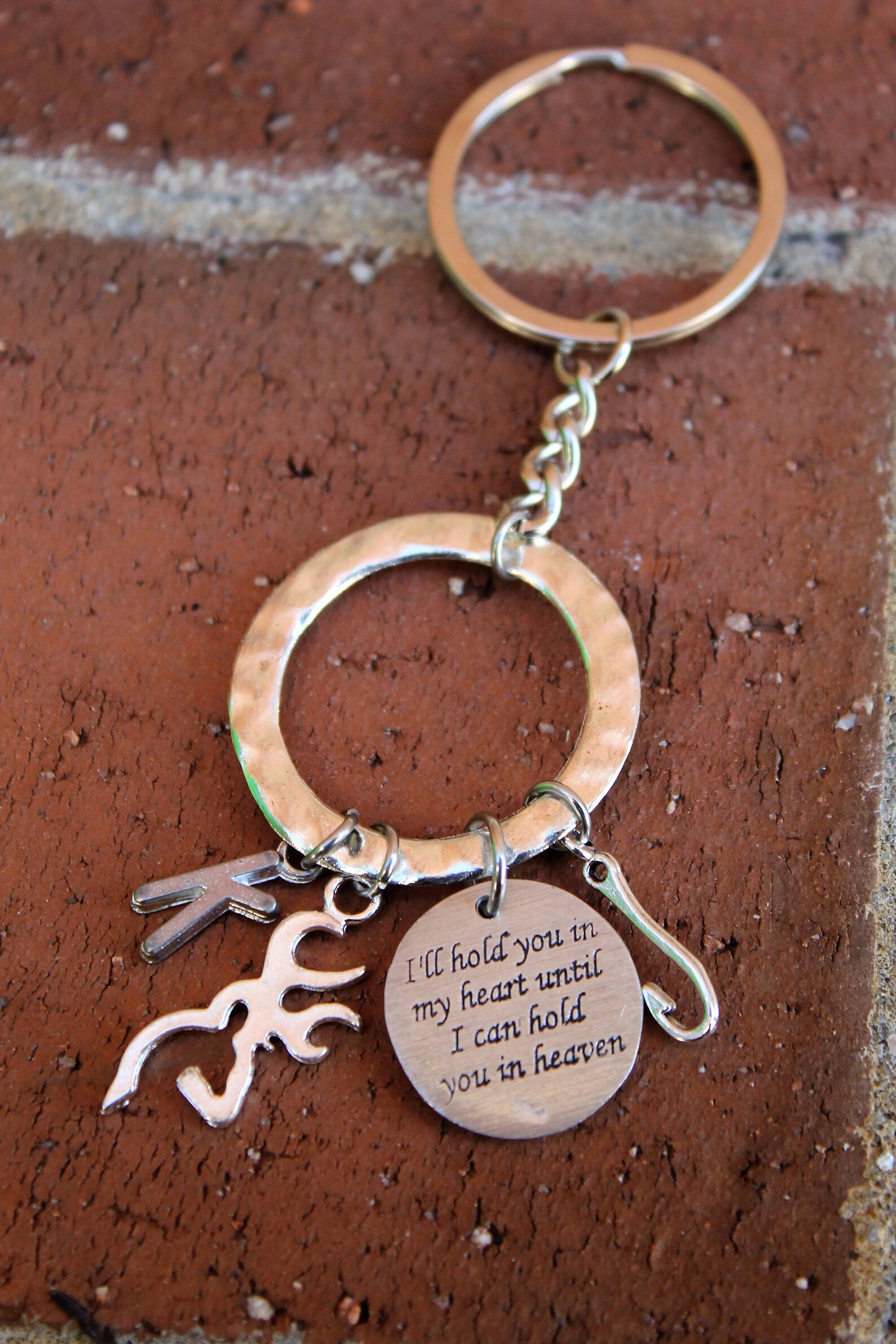 Charm Keychain Memorial Keepsake Personalized Accessories Etsy