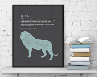 Lion Modern Art Print, Instant Download, Printable, 8x10