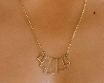 Necklace ~ KIMAYA ~ Brass necklace with pendant ~