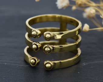 Triplet Ring Alanis | brass | boho jewellery