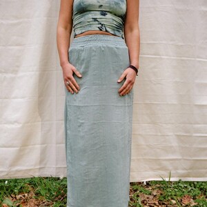Muslin skirt OCEAN in turquoise blue ~ Maxi skirt ~ 100% cotton ~ Maxi skirt with slit ~ Bright summer outfit ~ Cotton skirt in turquoise