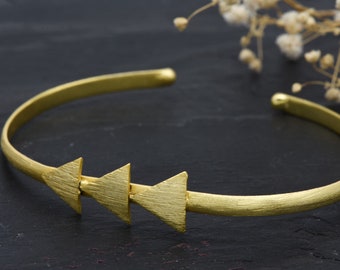 Adjustable Boho Bangle Nala | Brass bracelet