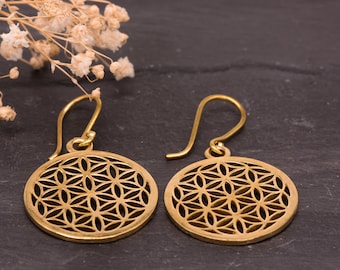 Flower of Life | Oorbellen | Messing