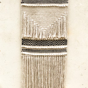 Boho wall hanging | Tapestry | White-Black