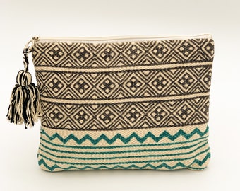 Boho tas | Tablettas | Turkoois-Zwart