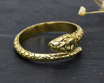 Schlangen Ring Seraphina | Messing | Verstellbar | Snake Ring