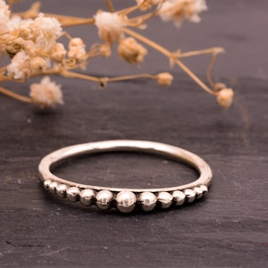 Minimalist stacking ring | Moon cycle ring | 925 sterling silver