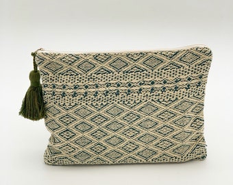 Boho Bags | Tablet Bag | White-Petrol