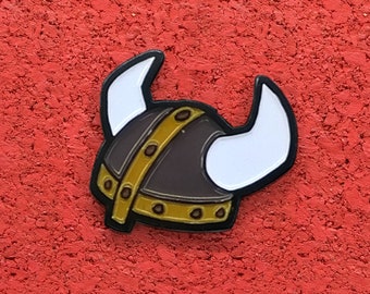 Heldenhelm, weiche Emaille Messing Anstecknadel