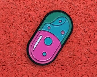 Capsule Vapor, Soft Enamel Brass Lapel Pin