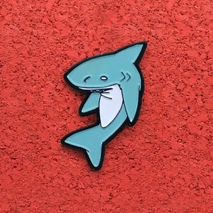 Blue Sharky, Soft Enamel Brass Lapel Pin