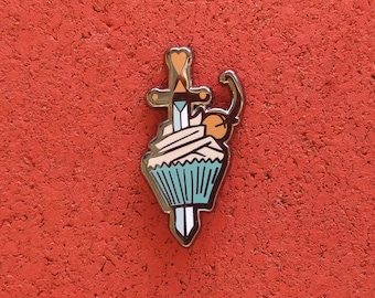 Roll For Dessert, Brass Enamel Pin