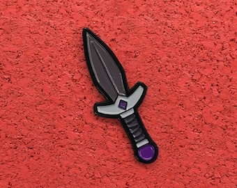 Villain Messer, weiche Emaille Messing Anstecknadel